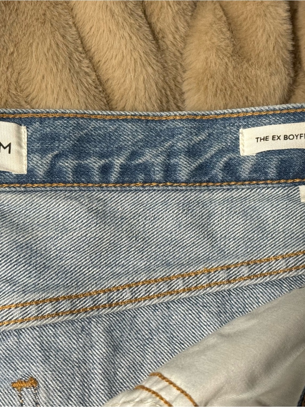 Denim Forum Ex Boyfriend High-Rise Distressed Jean Shorts- light blue - Picture 3 of 6